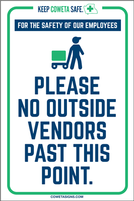 Please No Outside Vendors A-Frame Sign
